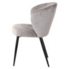 Set di 2 Poltroncine Evelyn tessuto grigio 58x48x80,5cm moderne