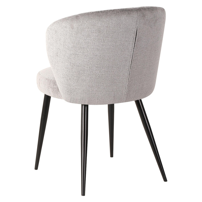 Set di 2 Poltroncine Evelyn tessuto grigio 58x48x80,5cm moderne
