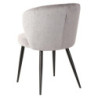 Set di 2 Poltroncine Evelyn tessuto grigio 58x48x80,5cm moderne