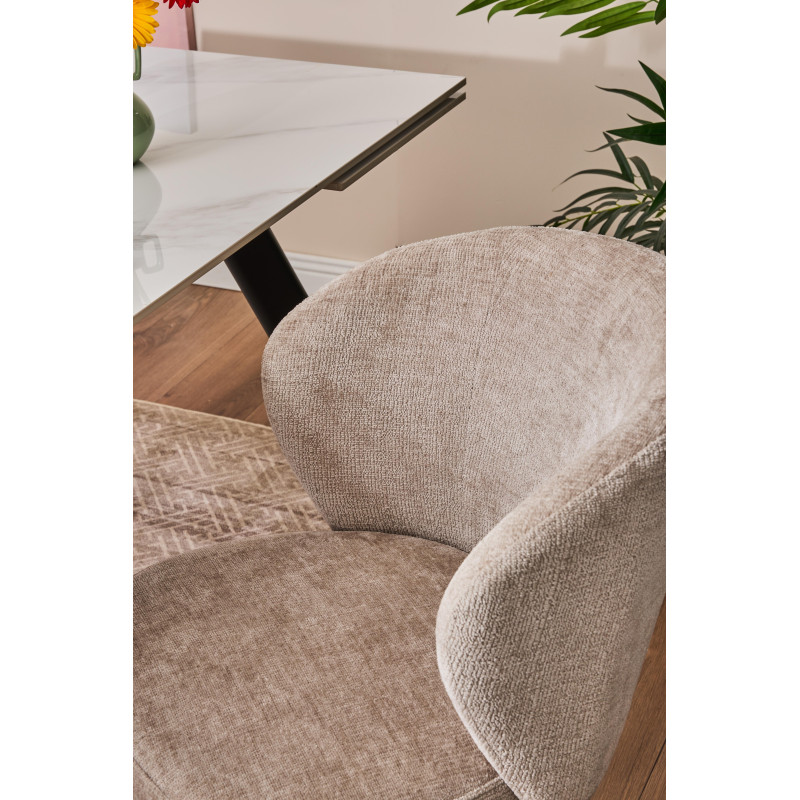 Set di 2 Poltroncine Evelyn tessuto grigio 58x48x80,5cm moderne
