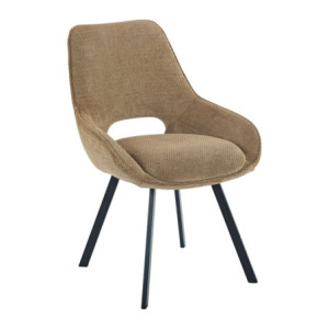 Set di 4 Sedie Krystal tessuto marrone 63x57x82cm sedie moderne
