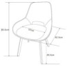 Set di 4 Sedie Krystal tessuto marrone 63x57x82cm sedie moderne