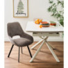 Set di 4 Sedie Krystal tessuto marrone 63x57x82cm sedie moderne
