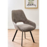 Set di 4 Sedie Krystal tessuto marrone 63x57x82cm sedie moderne