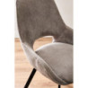 Set di 4 Sedie Krystal tessuto marrone 63x57x82cm sedie moderne