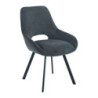 Set di 4 Sedie Krystal tessuto avio scuro 63x57x82cm moderne