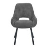 Set di 4 Sedie Krystal tessuto grigio 63x57x82cm sedie moderne