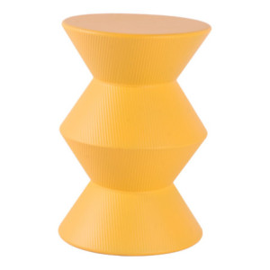 Set di 2 Tavolini Klepsy metallo ocra Ø30,5xh44,5cm moderni