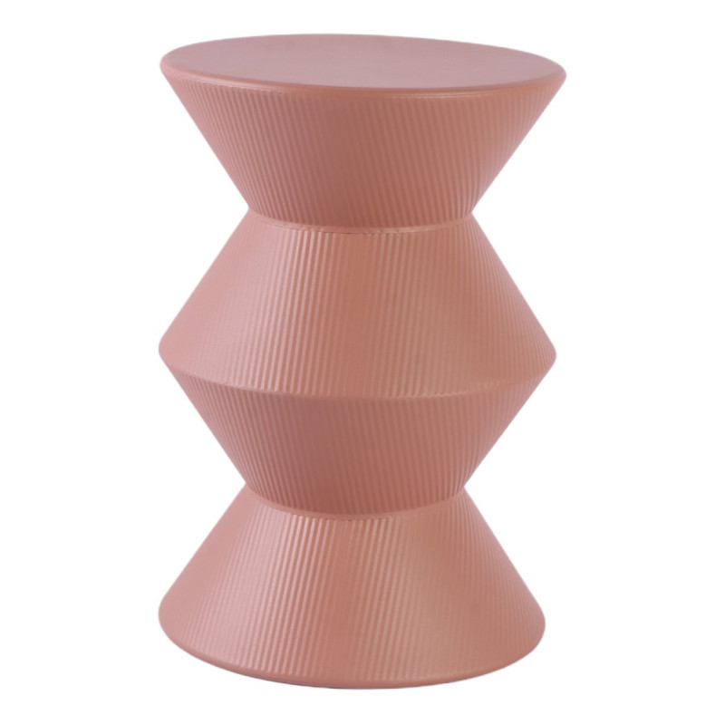 Set di 2 Tavolini Klepsy metallo terracotta Ø30,5xh44,5cm moderni
