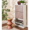 Set di 2 Tavolini Klepsy metallo terracotta Ø30,5xh44,5cm moderni