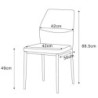 Set di 4 Sedie Anya tessuto mattone 56x42x88,5cm sedie moderne