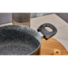 Set di 2 Batterie 7pz Greta alluminio induzione effetto marmo