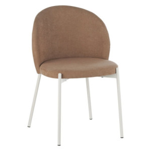 Set di 4 Sedie Shelly tessuto beige scuro 55x45x80cm moderne