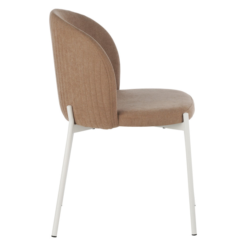 Set di 4 Sedie Shelly tessuto beige scuro 55x45x80cm moderne