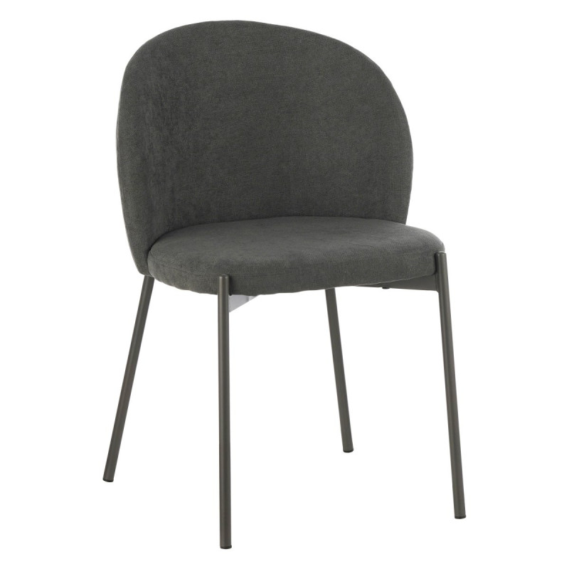 Set di 4 Sedie Shelly tessuto grigio scuro 55x45x80cm moderne