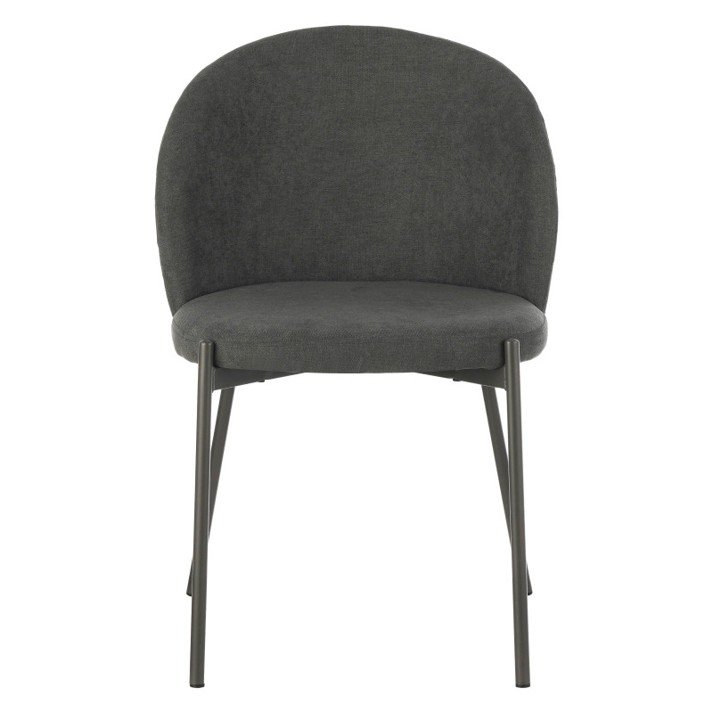 Set di 4 Sedie Shelly tessuto grigio scuro 55x45x80cm moderne