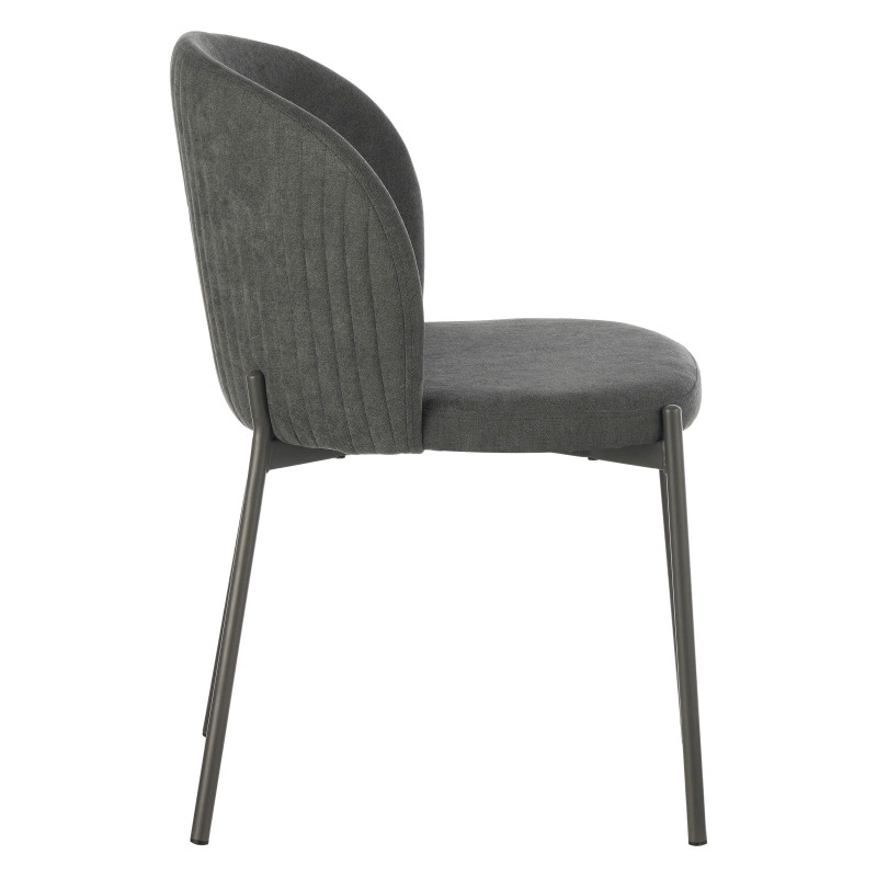 Set di 4 Sedie Shelly tessuto grigio scuro 55x45x80cm moderne