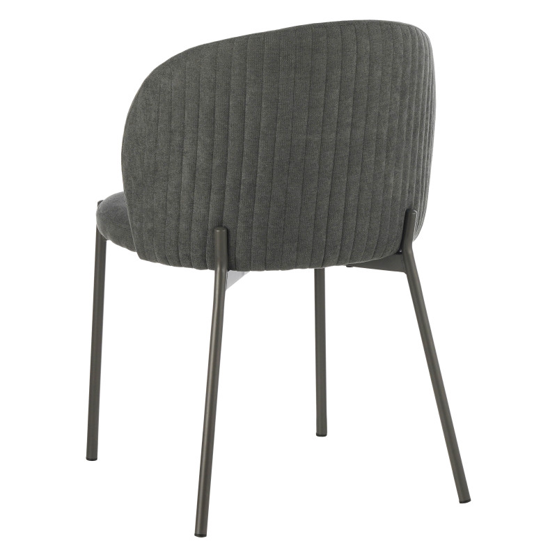 Set di 4 Sedie Shelly tessuto grigio scuro 55x45x80cm moderne