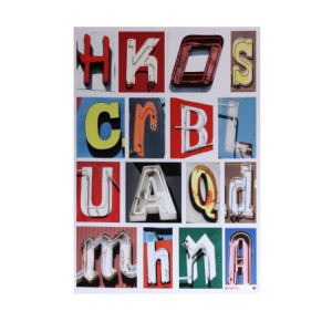 Set di 4 Canvas Letters 70x100cm quadri moderni arredo casa