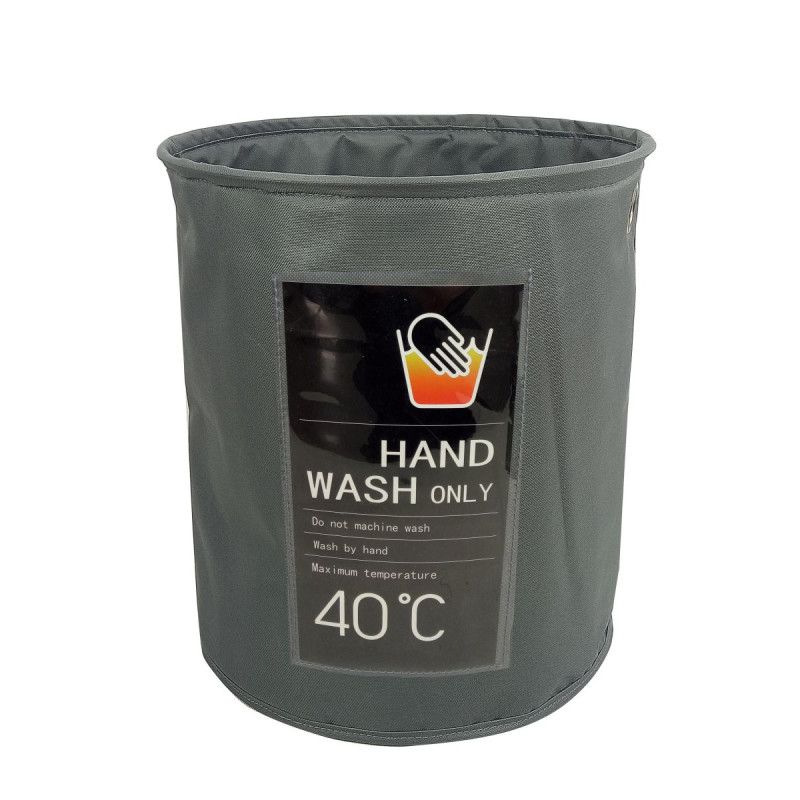 Set di 2 Porta Biancheria Oxford Grigio 40x45cm bagno casa