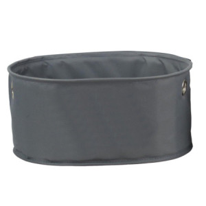 Set di 2 Cesti Oxford Grigio 40x29x18cm contenitori casa