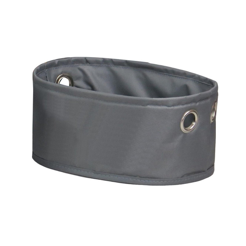 Set di 2 Cesti Oxford Grigio 32x22x14cm contenitori casa