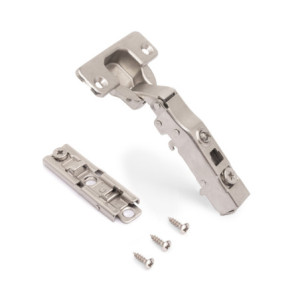 Zoom Lotto di 20 cerniere collo dritto X91 con chiusura soft e Basetta a vite, altezza 1, Acciaio, Nichelato