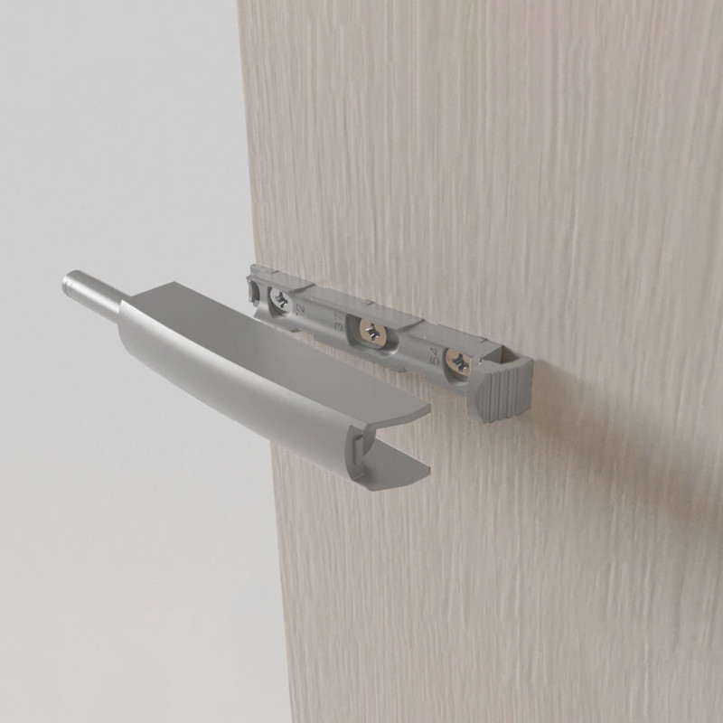 Lotto di 10 chiusure per porte da avvitare ai mobili con regolazione Push Lite, lunghezza 80 mm, Chiusura soft, Tecnoplast