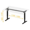 Lift Table motorizzato regolabile in altezza Lift Table, Acciaio, Verniciato bianco