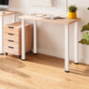 Lotto di 4 gambe per tavolo, diametro 60mm, H 830mm, Acciaio, Verniciato bianco
