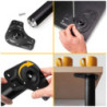 Lotto di 4 gambe per tavolo, diametro 60mm, H 830mm, Acciaio, Verniciato nero