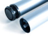 Lotto di 4 gambe per tavolo, diametro 60mm, H 830mm, Acciaio, Verniciato alluminio