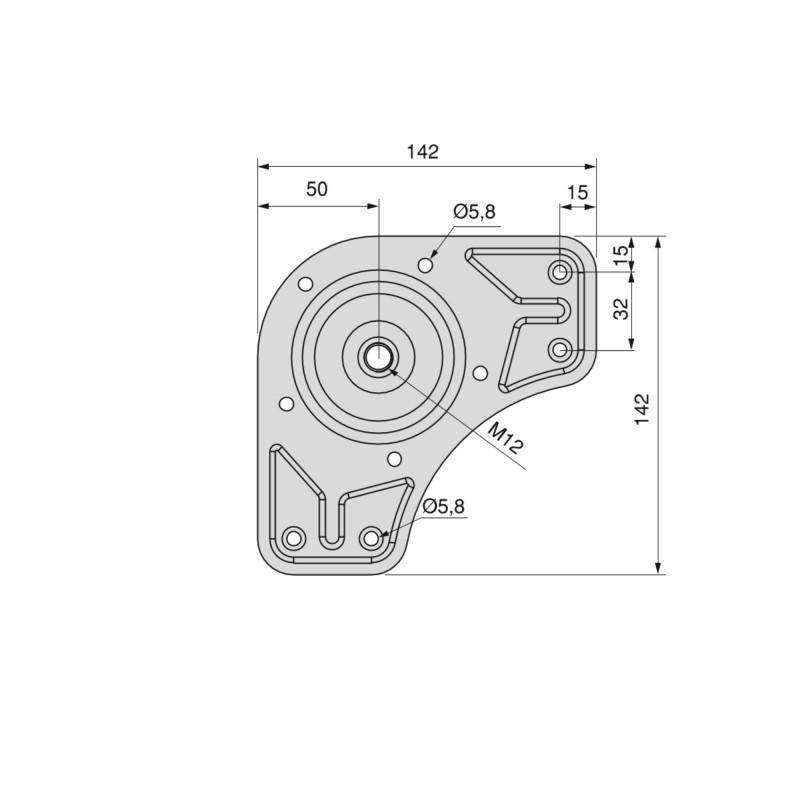 Lotto di 4 gambe per tavolo, diametro 60mm, H 830mm, Acciaio, Verniciato alluminio