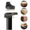 Lotto di 4 gambe per tavolo, diametro 60mm, H 830mm, Acciaio, Verniciato nero