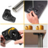 Lotto di 4 gambe per tavolo, diametro 60mm, H 830mm, Acciaio, Nichel satinado