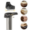 Lotto di 4 gambe per tavolo, diametro 60mm, H 830mm, Acciaio, Nichel satinado