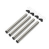 Lotto di 4 gambe per tavolo, diametro 60mm, H 710mm, Acciaio, Nichel satinado