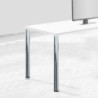 Lotto di 4 gambe per tavolo, diametro 60mm, H 710mm, Acciaio, Nichel satinado