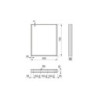 Set di gambe per tavolo rettangolare Square, larghezza 600mm, Acciaio, Verniciato bianco