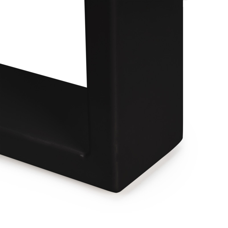 Set di gambe per tavolo rettangolare Square, larghezza 800mm, Acciaio, Verniciato nero