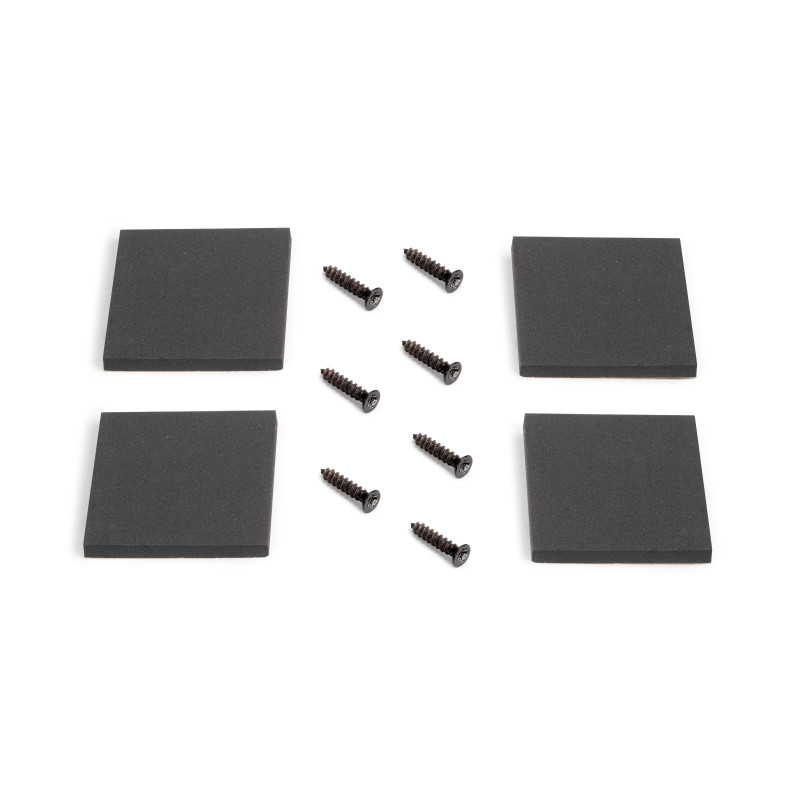 Set di gambe per tavolo rettangolare Square, larghezza 800mm, Acciaio, Verniciato nero