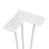 Lotto di 4 gambe Hairpin a 3 aste per tavolo, altezza 710mm, Acciaio, Verniciato bianco