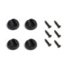 Lotto di 4 gambe Hairpin a 3 aste per tavolo, altezza 710mm, Acciaio, Verniciato nero