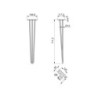 Lotto di 4 gambe Hairpin a 3 aste per tavolo, altezza 710mm, Acciaio, Verniciato nero