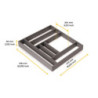 Organizzatore per cassetti Alumount 900x500, Alluminio, Grigio antracite