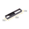 Organizzatore per cassetto Orderbox, 150x470 mm, Acciaio e Legno, Grigio antracite