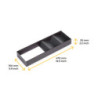 Portacoltelli per cassetto Orderbox, 150x470 mm, Acciaio e Legno, Grigio antracite