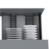 Portapiatti verticale per cassetto Orderbox, 159x468 mm, Alluminio e Tecnoplastica, Grigio antracite