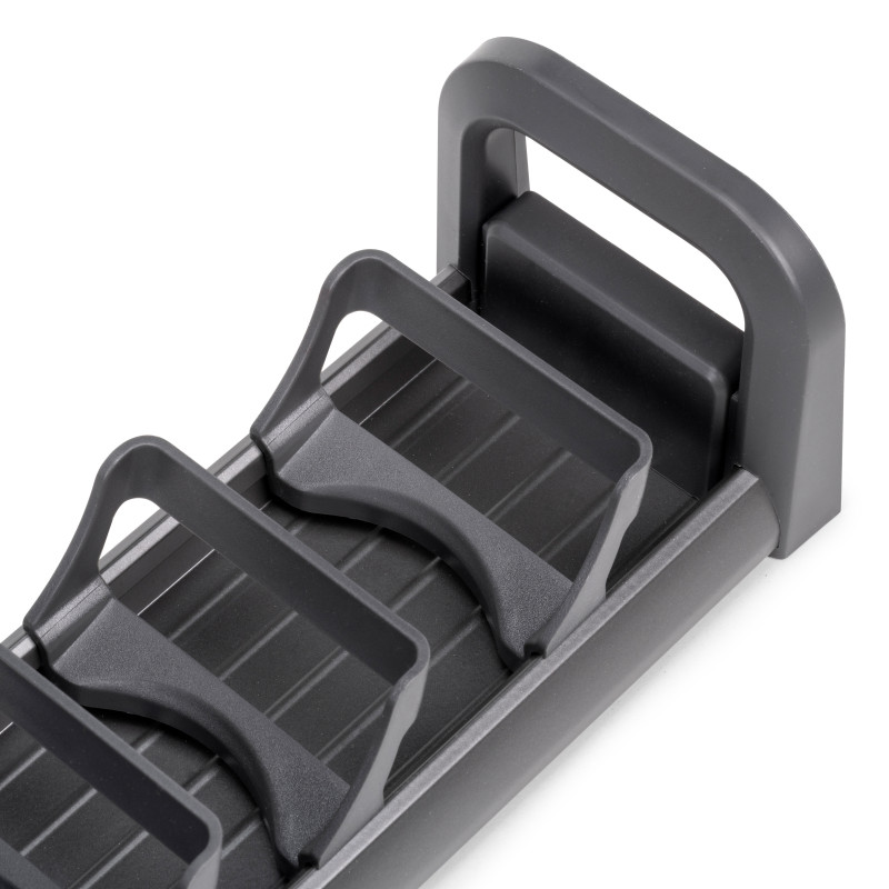 Portapiatti verticale per cassetto Orderbox, 159x468 mm, Alluminio e Tecnoplastica, Grigio antracite