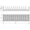 Supporto per cassetto Orderbox, 90x470 mm, Alluminio e Tecnoplastica, Grigio antracite
